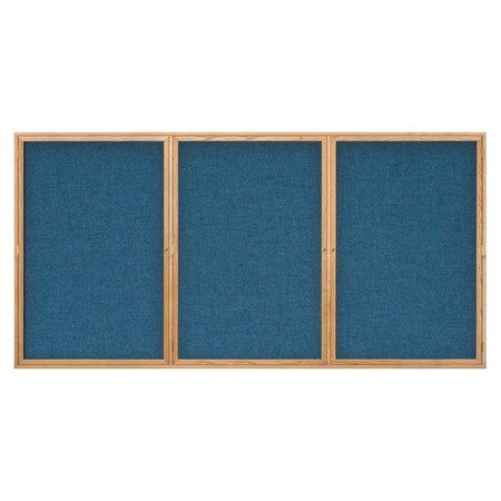 United Visual Products Open Faced Easy Tack Board, 60"x36", Grey Fabric/Light Oak UV9002OEZ-GREY-LTOAK